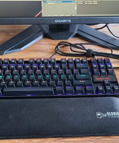 Redragon K552 Mechanical Gaming Keyboard 87 Key Rainbow LED Backlit Wired with Anti-Dust Proof Switches for Windows PC (Black Keyboard, Red Switches) 87 Key Red Switch Black 49 81ZUH2642FL