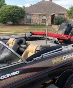 MSC 3 Bow 4 Bow Bimini Top Boat Cover with Rear Support Pole and Storage Boot 4 Bow 8'L x 54"H x 91"-96"W Burgundy 24 81ZVSgr7J0L