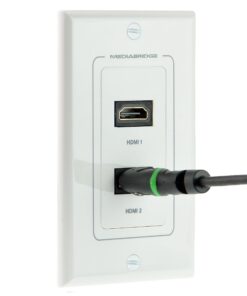 Mediabridge™ HDMI Wall Plate (2 Port) - Supports 4K, 3D, ARC - Free Low Voltage Metal Mounting Bracket (1-Gang) - 2-Piece Inset Wall Plate for 2 HDMI (Part# WP1-HDMIX2) HDMI (2 Port) 16 81ZVZmCFqWL