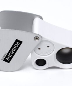 Formline LED Illuminated Jewelers Loupe/Trichome Scope (60x + 30x Lens) - Magnifier Made for Gardening, Jewelry, Antiques, Coins, Rocks, Stamps, Hobbies, Watches, Photos and Science (White/Silver) White 20 81ZXB4cgdS