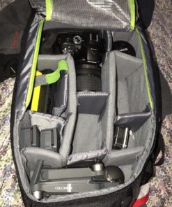 Evecase Large DSLR Camera/Laptop Travel Backpack Bag w/Rain Cover for Mirrorless, 4/3 Micro Four Third, Compact, Interchangeable Lens Digital Camera 18*12*8 inch Black 80 81ZXavb8MOL