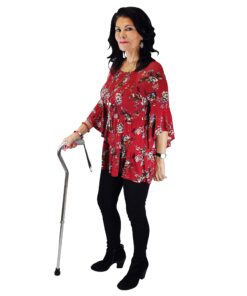 Blue Jay Offset Handle Cane - Soft Foam Grip Walking Stick with Ergonomic Handle - Height Adjustable Walking Device. Mobility Aids Silver 16 81ZXsBVyJwL