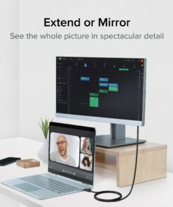 Plugable USB C to DisplayPort Cable 6 feet (1.8m), Up to 4K at 60Hz, USB C DisplayPort Cable - Compatible with Thunderbolt and USB-C - Driverless 22 81ZY XI626L