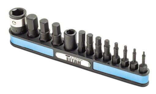 Titan Tools 16038 13-Piece Metric Impact Grade Hex Bit Set