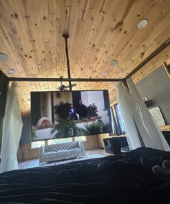 PERLESMITH Ceiling TV Mount for 26-65 inch Flat Screen Displays, Hanging Adjustable Ceiling TV Bracket Fits Most LCD LED OLED 4K TVs, Pole Ceiling Mount Holds up to 110lbs, Max VESA 400x400mm, PSCM2 37 81ZZNP2oKGL