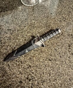Velocity Airsoft KM6002 440 Stainless Steel 11" Double Edged Dark Assassin Dagger with Sheath 29 81ZZVXBTL