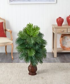 Nearly Natural 6661 Areca Palm with Urn Silk Plant,Green,35" x 12" x 12" 23 81ZbMQ2AUYL