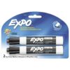 EXPO Low Odor Dry Erase Markers, Chisel Tip, Black, 2 Pack 17 81ZcooQs8xL