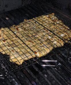 AIGMM Portable Stainless Steel BBQ Barbecue Grilling Basket for Fish ,Vegetables , Steak ,Shrimp, Chops and Many Other Food .Great and Useful BBQ Tool. Deep 31 81ZdsacN5CL