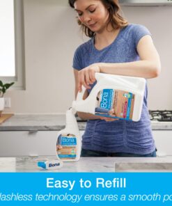 Bona PowerPlus Hardwood Floor Deep Cleaner Refill - 128 fl oz - Refill for Bona Spray Mops and Spray Bottles - Residue-Free Floor Cleaning Solution for Wood Floors 128 fl oz (Pack of 1) 20 81ZdzTrtVVL