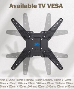Mounting Dream UL Listed TV Wall Mount for Most 26-55 Inch TVs, Full Motion TV Mount with Perfect Center Design, Articulating Wall Mount TV Bracket Swivel and Tilt, Max VESA 400x400mm, Up to 77LBS 31 81ZeBWxIOxL