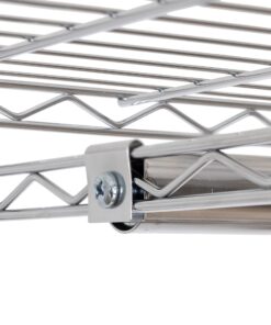 Seville Classics Closet Garment Organizer with Metal Hanging Rod Wardrobe Storage System, w/ Steel Shelves for Clothes, Shirts, Jackets, Coats, Blankets, Shoes, Steel, Expandable Rack 48 81ZeD1jjuwL