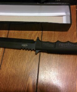 MTECH USA MT-086 Fixed Blade Hunting Knife, Black Straight Edge Blade, Black Handle, 12-1/4-Inch Overall, Black Blade 60 81Zgr8O6FpL