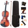 Mendini By Cecilio Violin For Kids & Adults - 4/4 MV300 Satin Antique, Student or Beginners Kit w/Case, Bow, Extra Strings, Tuner, Lesson Book - Stringed Musical Instruments 4/4 (Full Size) 6 81Zh3h9KqCL