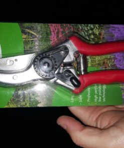 Carbon Steel Bypass Garden Shears - Ultra Sharp Blades with Safety Lock & Comfort Grip - Hand Trimmer with Sap Groove Easily Cuts Through Branches & Stems for Indoor & Outdoor Use 59 81ZhY5laGCL