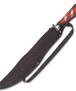 K EXCLUSIVE Arabian Heartwood Scimitar Sword and Scabbard with Strap - Stainless Steel Blade, Heartwood Handle Accents, Stainless Steel Handguard, Functional, Add to Fantasy Collection - Length 25” 6 81ZivpJ3pCL