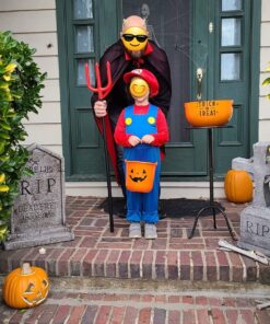 Kangaroo Devil Pitchfork for Pitchfork Devil Costume - Plastic Pitchfork - Devil Halloween Costumes Accessory for Kids and Adults - Red Fork & Black Handle - 4 Pieces - 44.25 Inches 29 81ZizsOokL 3