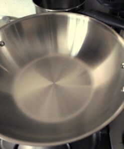 Cooks Standard Wok Multi-Ply Clad Stir Fry Pan, 13" with High Dome lid, Silver 60 81Zj D hAL