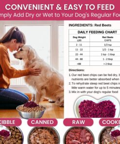 Olewo Original Red Beets for Dogs – Natural Anti Itch for Dogs, Dog Food Topper, Immune, Cleansing, Skin & Coat Support, Dehydrated Whole Food Dog Multivitamin, Fiber for Dogs, 2.2 lbs 2.2 Pounds 20 81ZjakamjCL