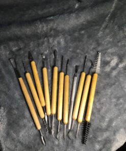 Darice 11-Piece Clay Tools Set from Studio 71 – Metal Tipped Clay Sculpting Tools with Wood Handles, Ideal for Cleaning and Creating Decorative Effects on Clay Surfaces 29 81Zm7gKCM9L