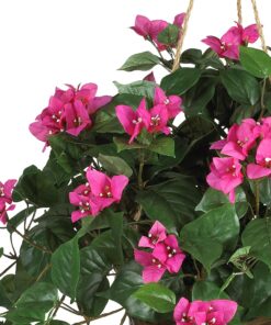 Nearly Natural Bougainvillea Basket Silk 1 Artificial Hanging Plant, 32 x 32 x 24, Green, Pink 35 81ZoXNRwvnL