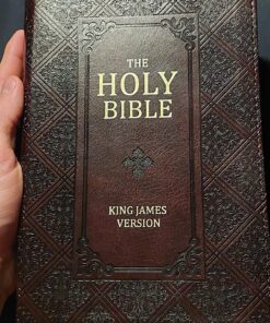KJV Holy Bible, Giant Print Standard Size Faux Leather Red Letter Edition - Thumb Index & Ribbon Marker, King James Version, Dark Brown 66 81ZqTNgeczL