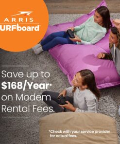 ARRIS SURFboard SBG7400AC2 DOCSIS 3.0 Cable Modem & AC2350 Wi-Fi Router , Approved for Comcast Xfinity, Cox, Charter Spectrum & more , Four 1 Gbps Ports , 800 Mbps Max Internet Speeds Cable Modem Router - DOCSIS 3.0 AC2350 19 81ZsL1ClWtL 1