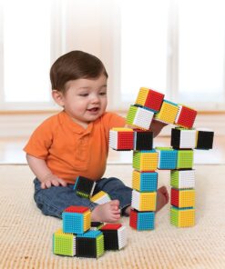 Infantino Press & Stay Sensory Blocks for Babies Age grade 6m+ , 24-Piece Set, Multicolor 13 81ZseMlZzL