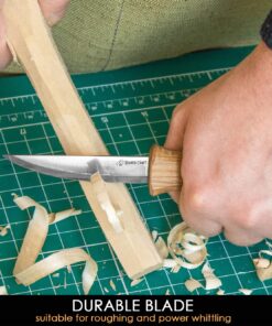 Alternative view of BeaverCraft Sloyd Knife C4 3.14" Wood Carving Sloyd Knife for Whittling and Roughing for beginners and profi - Durable High carbon steel - Spoon Carving Tools - Thin Wood Working Whittling Knife