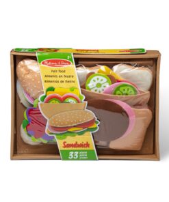 Melissa & Doug Felt Food Sandwich Play Food Set (33 pcs) - Felt Sandwich Play Set For Kids Kitchen, Pretend Play Sandwich, Felt Sandwich Toy For Toddlers Kids Ages 2+,Orange Felt Play Food 33 81ZvVJoXwQL