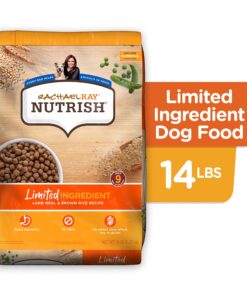Rachael Ray Nutrish Limited Ingredient Lamb Meal & Brown Rice Recipe, Dry Dog Food, 14 Pound Bag (Packaging Design May Vary) Dry Food 14.00 Pound (Pack of 1) 24 81ZwdGllerL