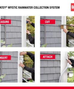 Oatey Mystic Rainwater Collection System, 2 in. x 3 in., Polyvinyl Chloride (PVC), White 29 81ZwfIx1abL