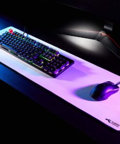 Glorious Large Extended White Gaming Mouse Pad/Mat - Long Cloth Mousepad, Stitched Edges | 36x11 (GW-E) 26 81ZxEwLCkAL