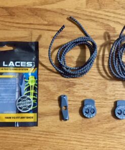 Lock Laces Reflective (2-Pack) Elastic No Tie Shoelaces, One Size Fits All, for Kids and Adults, Elastic No Tie Shoe Laces Storm Gray-storm Gray 27 81ZxKcZyGxL