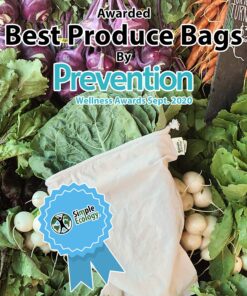 Alternative view of Simple Ecology Reusable Grocery Produce Shopping and Storage Bags, Organic Cotton Muslin, XLarge 3 pack XLarge (14"x18") 3 Pack