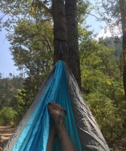 Wise Owl Outfitters Hammock Straps for Trees Heavy Duty - Set of Two 10ft Long, 1 Inch Thick Camping Hammock Tree Straps w/ 38 Loops & 2D Carabiners - Essential Hammock Accessories Blue 41 81ZyOp4vMDL 2