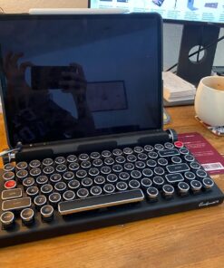 QWERKYTOYS Qwerkywriter S Typewriter Inspired Retro Mechanical Wired & Wireless Keyboard with Tablet Stand 33 81Zz 0dvzL 2