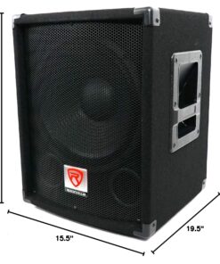 Rockville SBG1128 12" 600 Watt Passive Pro DJ Subwoofer, MDF Cabinet/Pole Mount 12 inch 8 Ohm 16 81ZzQCuPD4L