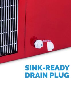 NewAir Portable Ice Maker 50 lb. Daily | Red | 3 Size Bullet Shaped Ice | First Batch Under 10 Minutes | Self Cleaning Quiet Operation Countertop Ice Machine | AI-215R 27 81a YYCmjlL