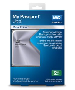 WD 2TB Silver My Passport Ultra Metal Edition Portable External Hard Drive - USB 3.0 - WDBEZW0020BSL-NESN 12 81a0As98ctL