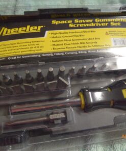 Wheeler Space Saver Screwdriver Set with Magnetic Screwdriver Handle, Bit Assortment and Storage Case for Maintenance Green 9.8 x 1.8 x 8.2" 21 81a0Ie 4lDL