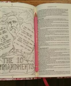 KJV Holy Bible, My Creative Bible, Faux Leather Flexcover - Ribbon Marker, King James Version, Pink Floral 81 81a0lSRe4TL