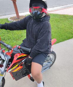 Razor MX500 Dirt Rocket Adult & Teen Ride On High-Torque Electric Motocross Motorcycle Dirt Bike, Speeds up to 15 MPH, Ages 14 and Up, Red 10-12" 25 81a29gr58L