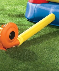 Little Tikes Jump 'n Slide Bouncer with Arched Canopy Overhead Cover, Plus Heavy Duty Blower, Stakes, Repair Patches, and Storage Bag |3-Kid Capacity, Ages 3-8 Years 22 81a2jAPe8IL