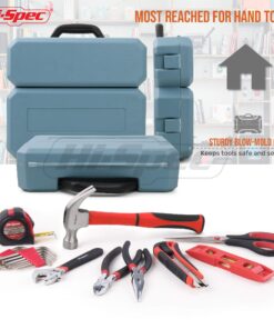Hi-Spec 49pc Red Home & Garage Tool Kit Set. Essential Hand Tools for DIY Repairs. Complete in a Box 49 Piece 11 81a47DUcuL