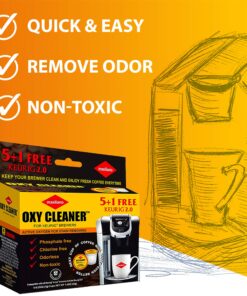 Maxiliano Cleaning Pods Compatible with K-Cup 2.0 Keurig, Stain Remover, Biodegradable, Non Toxic, 6 Cups Count per Pack. 19 81a5G8VQHL