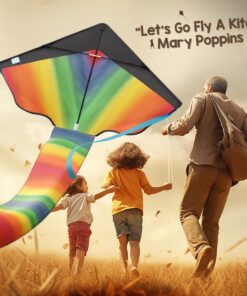AGREATLIFE Rainbow Kite for Kids & Kites for Adults Easy to Fly, Kites for Kids Ages 4-8 Easy to Fly, Large Kites for Kids Ages 8-12, Kites for Toddlers Age 3-5, Beach Kite, Kids Kite for Beginner Classic Rainbow 25 81a6H9VYAgL