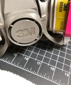 3M Half Facepiece Reusable Respirator 6300, NIOSH, Four-Point Harness, Comfortable Fit, Dual Airline Supplied Air Compatible, Bayonet Connections, Painting, Sanding, Cleaning, Large 26 81a6La28cLL