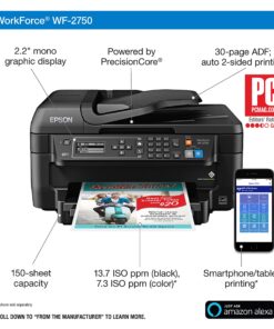 Epson WF-2750 All-in-One Wireless Color Printer with Scanner, Copier & Fax, Amazon Dash Replenishment Ready 22 81a6UXkYDL