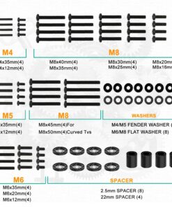 Alternative view of WALI Universal TV Mounting Hardware Kit Set Includes M4 M5 M6 M8 TV Screws and Spacer Fit Most TVs up to 80 inch (UVSP), Black